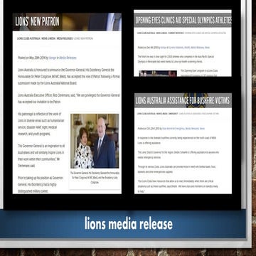 Media Releases for Lions Clubs