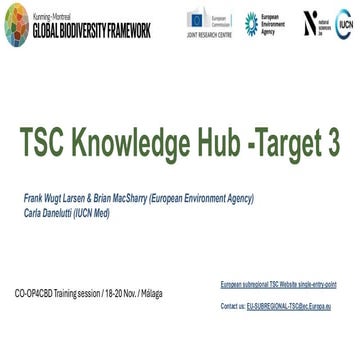 TSC Knowledge Hub for the UN CBD - Target 3