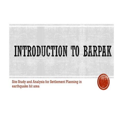 Barpak Settlement Planning