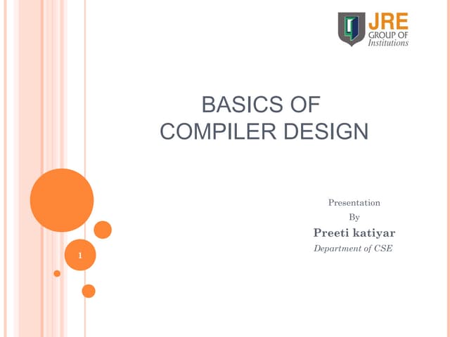 basics of compiler design