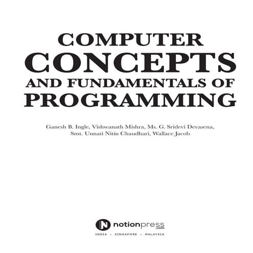 COMPUTER CONCEPTS AND FUNDAMENTALS OF PROGRAMMING | PDF