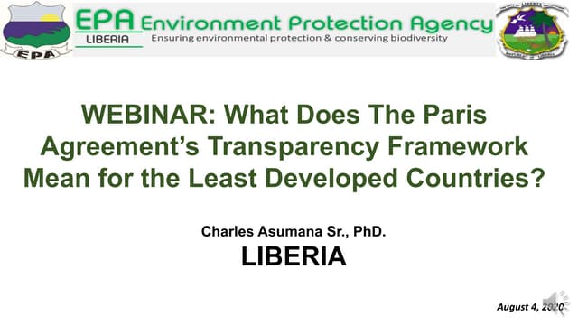 Liberia: what does the Paris Agreement's transparency framework mean for the LDCs?