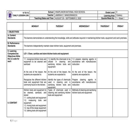 COOKERY9_Q1_W1_Clean_and_maintain_kitchen_tools_equipment_and_premises.docx