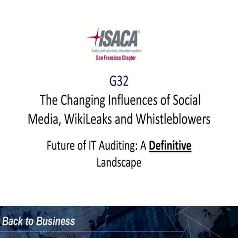 G32 Wiki Leaks Social Media &amp; Whistleblowers The Future Of It Auditing A ...