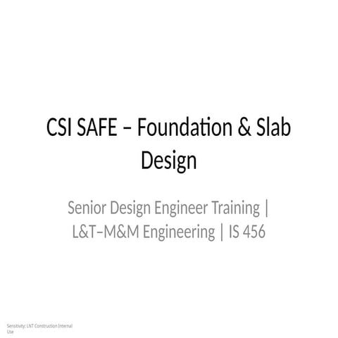 Comprehensive Training on CSI SAFE for Foundation and Slab Design Using ...