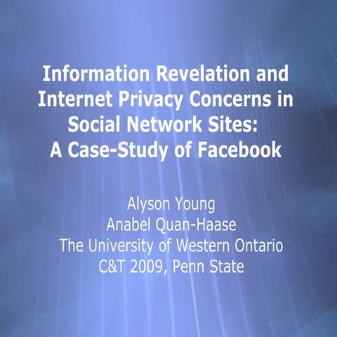 Facebook and Privacy