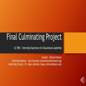 Final culminating project henert