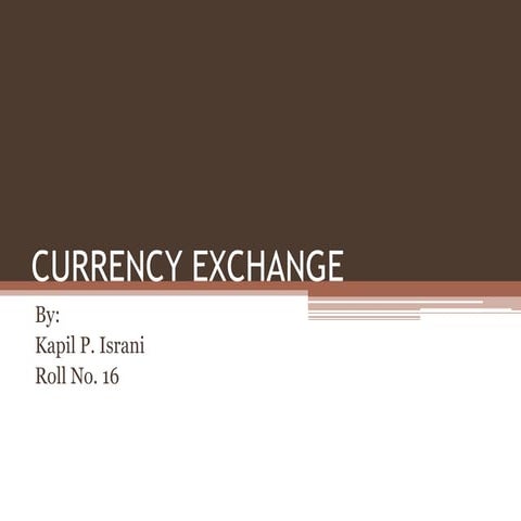 Final Currency Exchange
