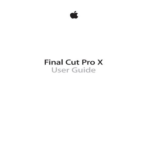 Manual Usuario Final Cut X Pro