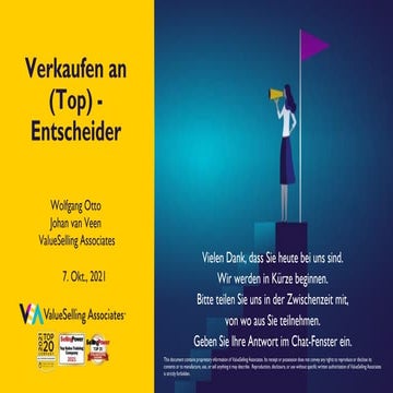 Verkaufen in der Welt von heute – und morgen, Verkaufen an Top Entscheidern.