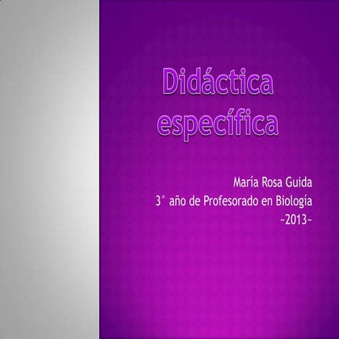 Didáctica especifica de las ciencias naturales