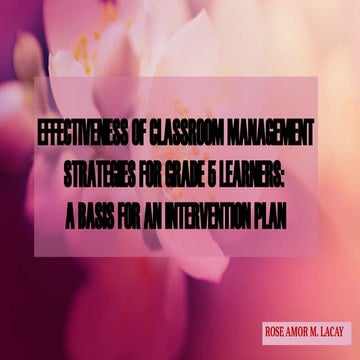 final defense of my thesis about classroom management