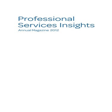 Professional Services Insights Magazine 2012/13
