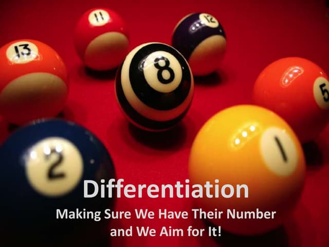 Differentiation with Technology