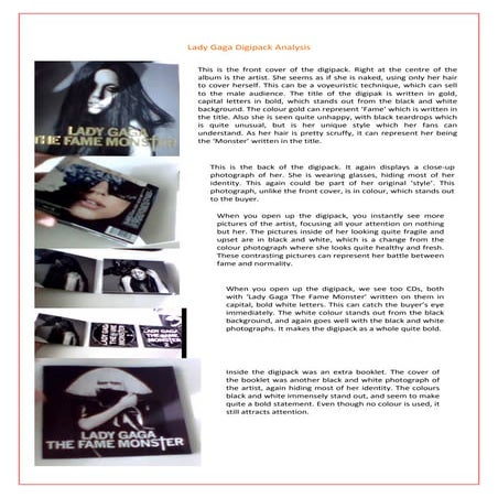 Final Digipack Analysis