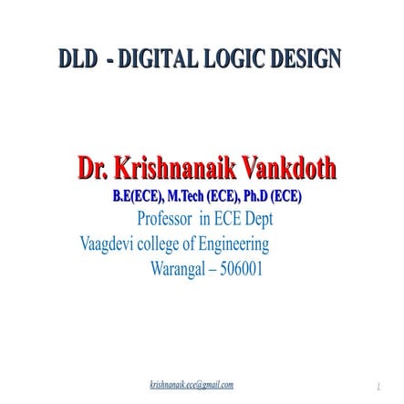 Digital Logic Design | PPT | Programming Languages | Computing