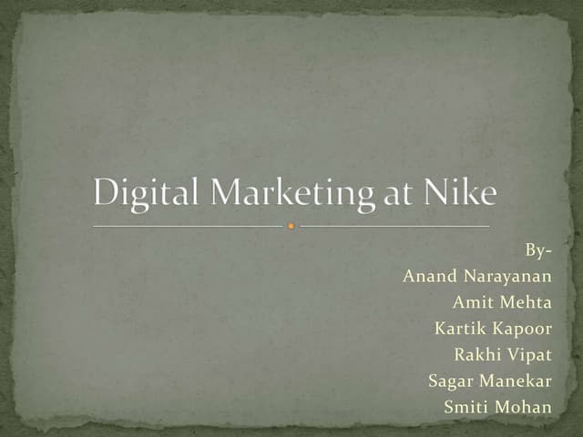 Digital marketing of Nike