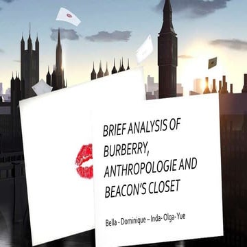 Brief Analysis on Digital Marketing Strategy of Burberry, Anthropologie and B...