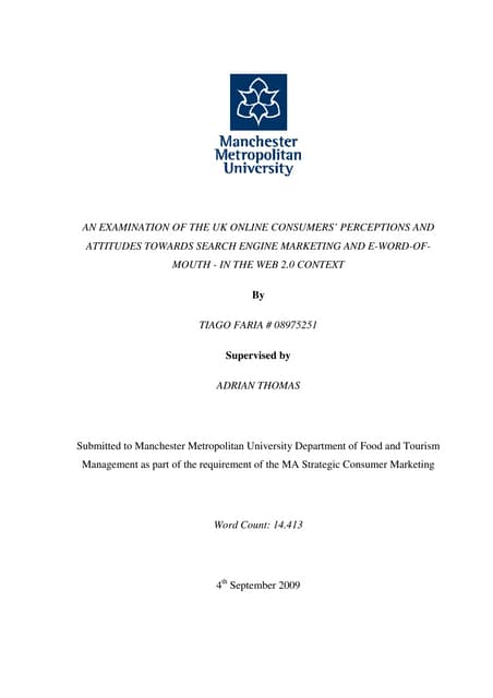 Dissertation of mba