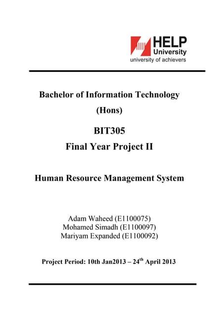 Human Resource Management System