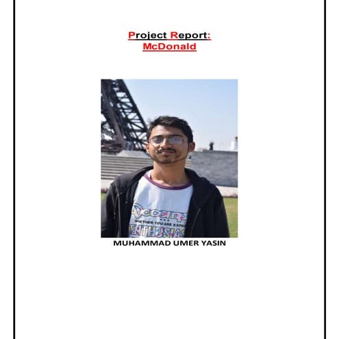 Project Report: CRM strategy of McDonald's