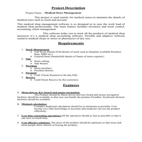 Medical Store Presentation ppt