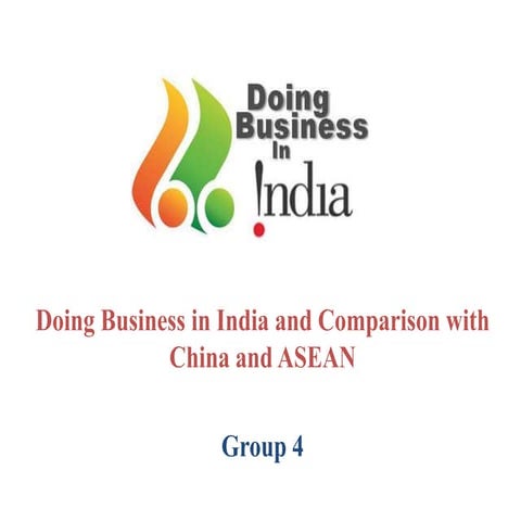 Ease of doing business in India | PPTX