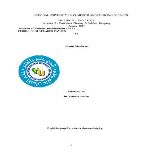  curriculum designing and development  