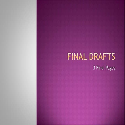 Final drafts 