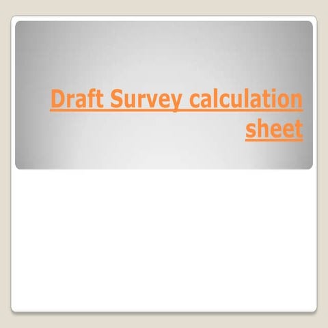 Final draft survey