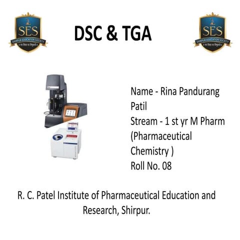  DSC & TGA  Thermal Analysis.pptx