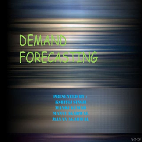 Demand forecasting