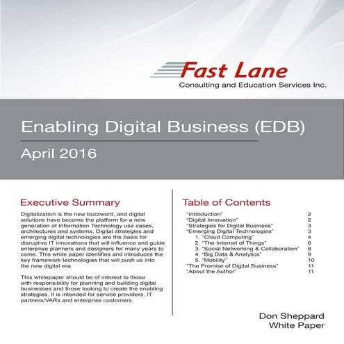 Enabling Digital Business (EDB)