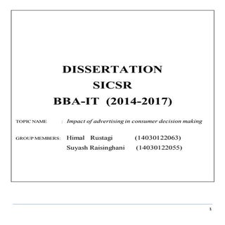 ROLE OF ADVERTISING IN CONSUMER DEC...