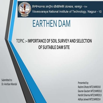 Important of soil survey and selection of suitable dam site-topography/geolog...
