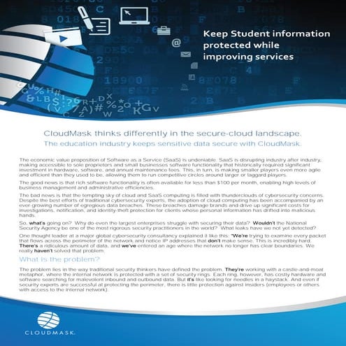 Keep Student information protected while improving services