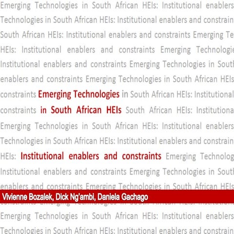 Emerging Technologies SAAIR presentation