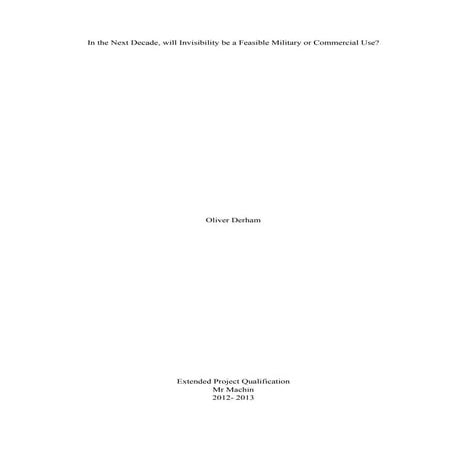 My Extended Project Qualification (EPQ)