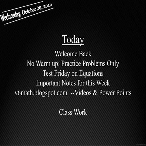 Final equations week1 
