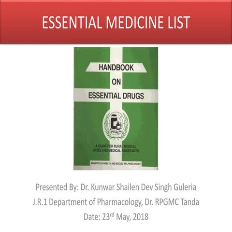 Essential Medicine List