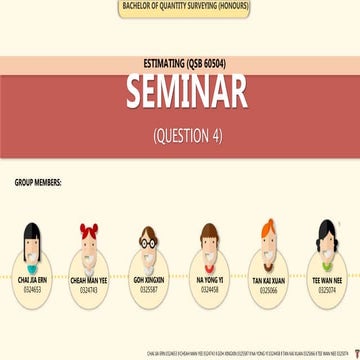 Estimating presentation 