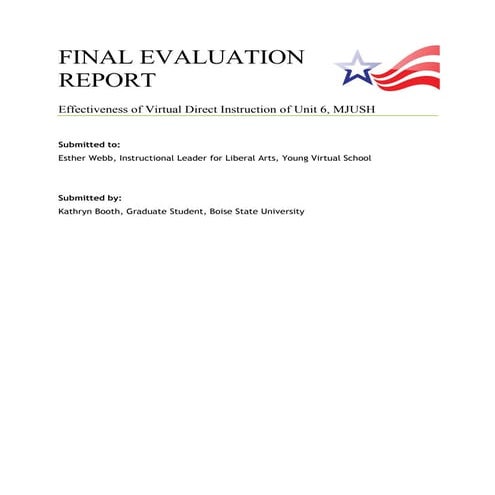 EDTECH 505 Final evaluation report booth