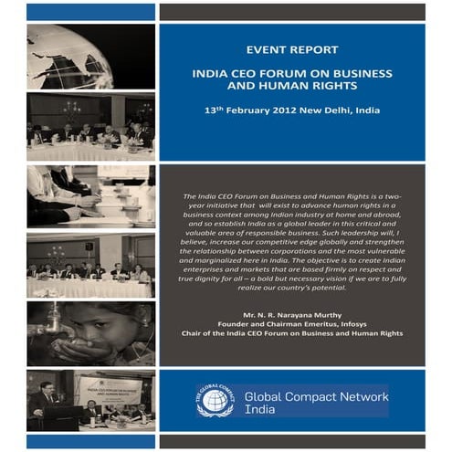 INDIA CEO FORUM ON BUSINESS AND HUMAN RIGHTS, February 13, 2012 | PDF