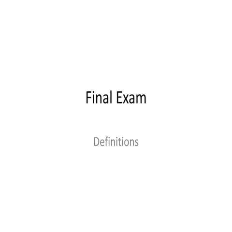 Final exam