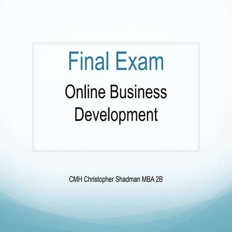 Final exam