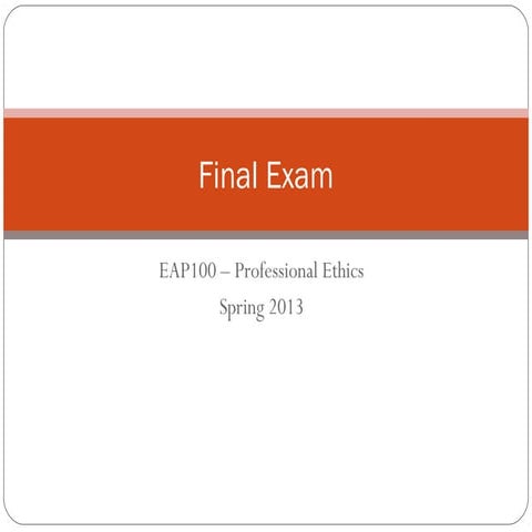 Final exam | PPT