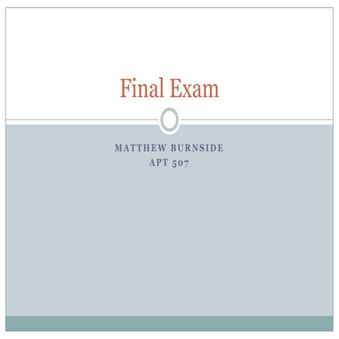 Final exam | PPT