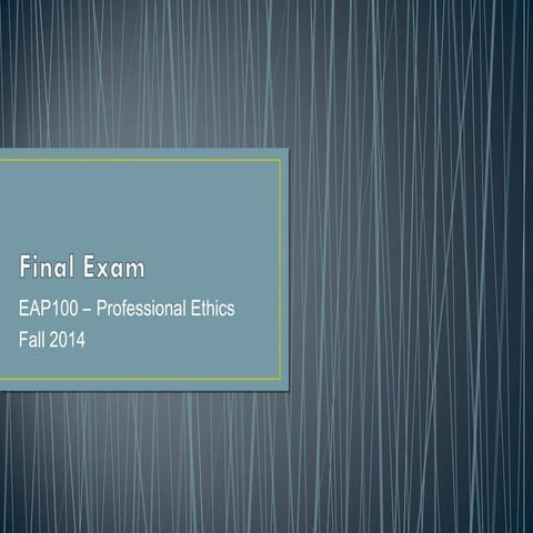 Final exam | PPT