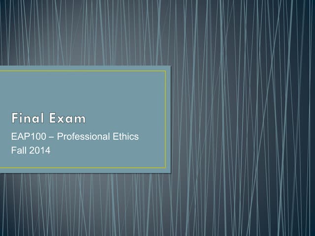 Final exam | PPT