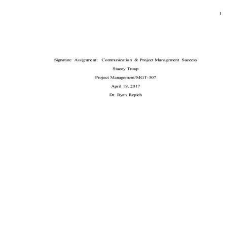 Project Management Final Exam